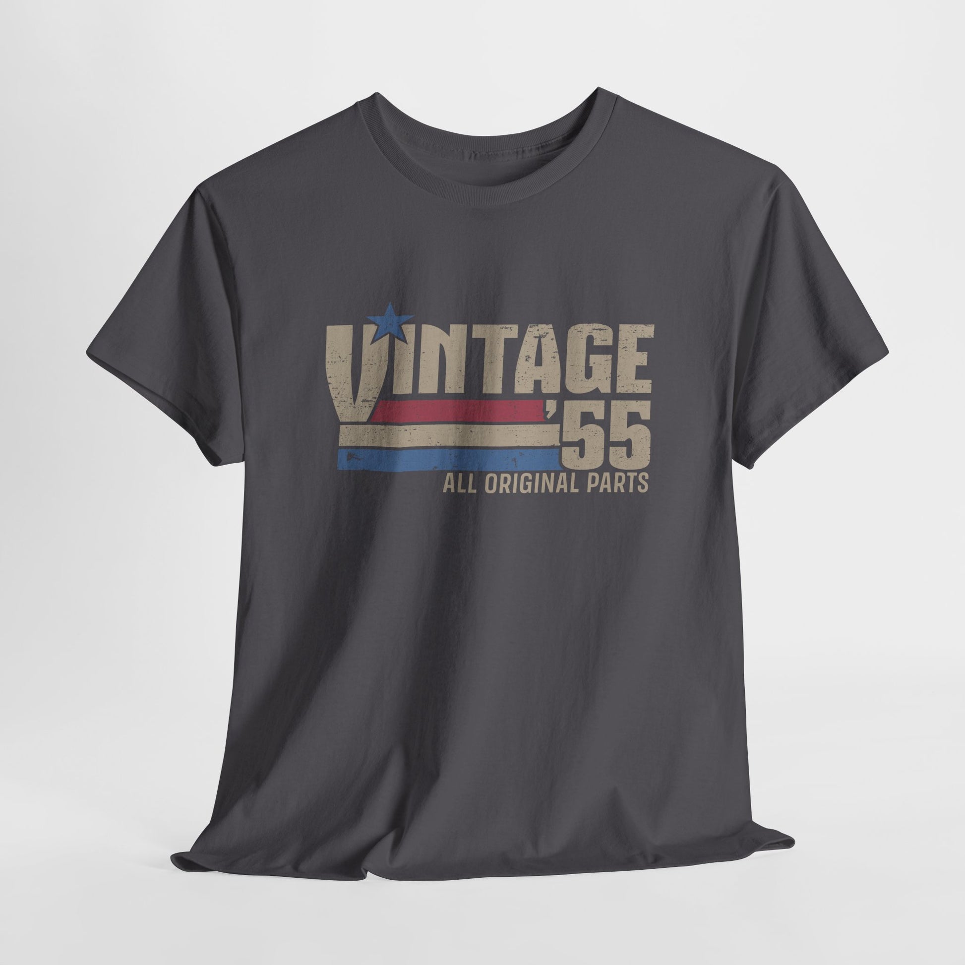 70. Geburtstag Jahrgang 1955 Vintage 55 Original Parts Retro Geschenk T-Shirt