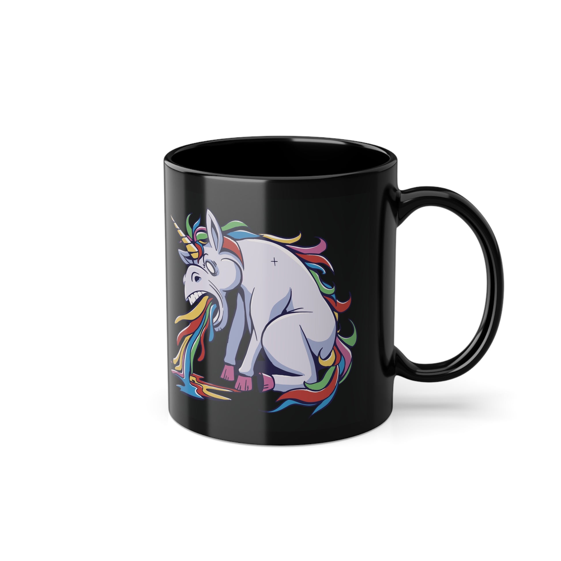 Einhorn kotzt Regenbogen Lustige Kaffee Tasse