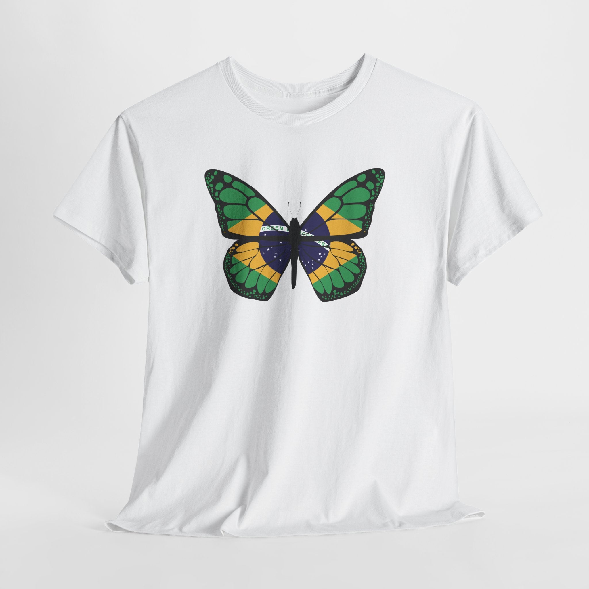 Schmetterling Brasilianische Flagge - Brasilien T-Shirt Für Männer  und Frauen