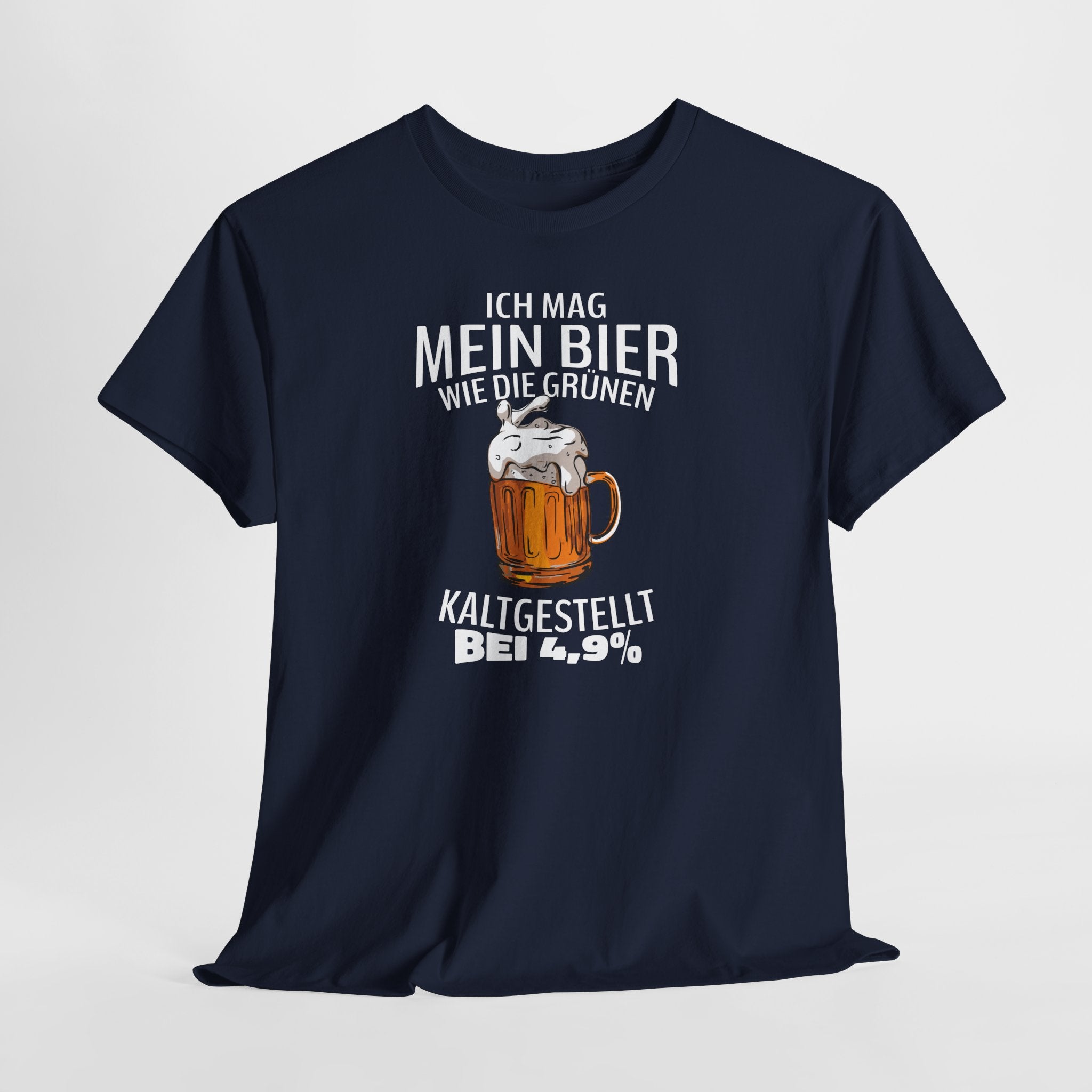 Bier Shirt Lustig – Ich Mag Mein Bier Wie Die Grünen Kaltgestellt 4,9% – Witziges Männer T-Shirt