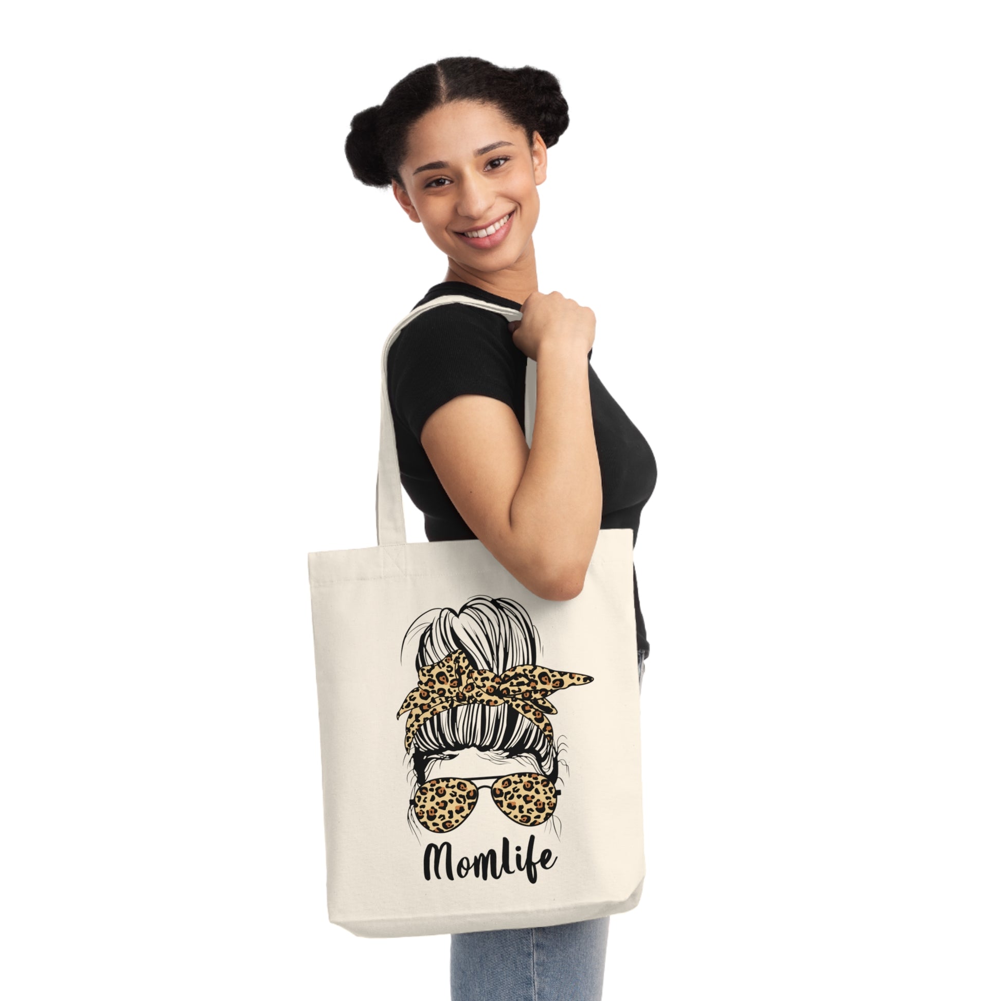 Mom Life - Messy Bun - Tragetasche aus Recycling