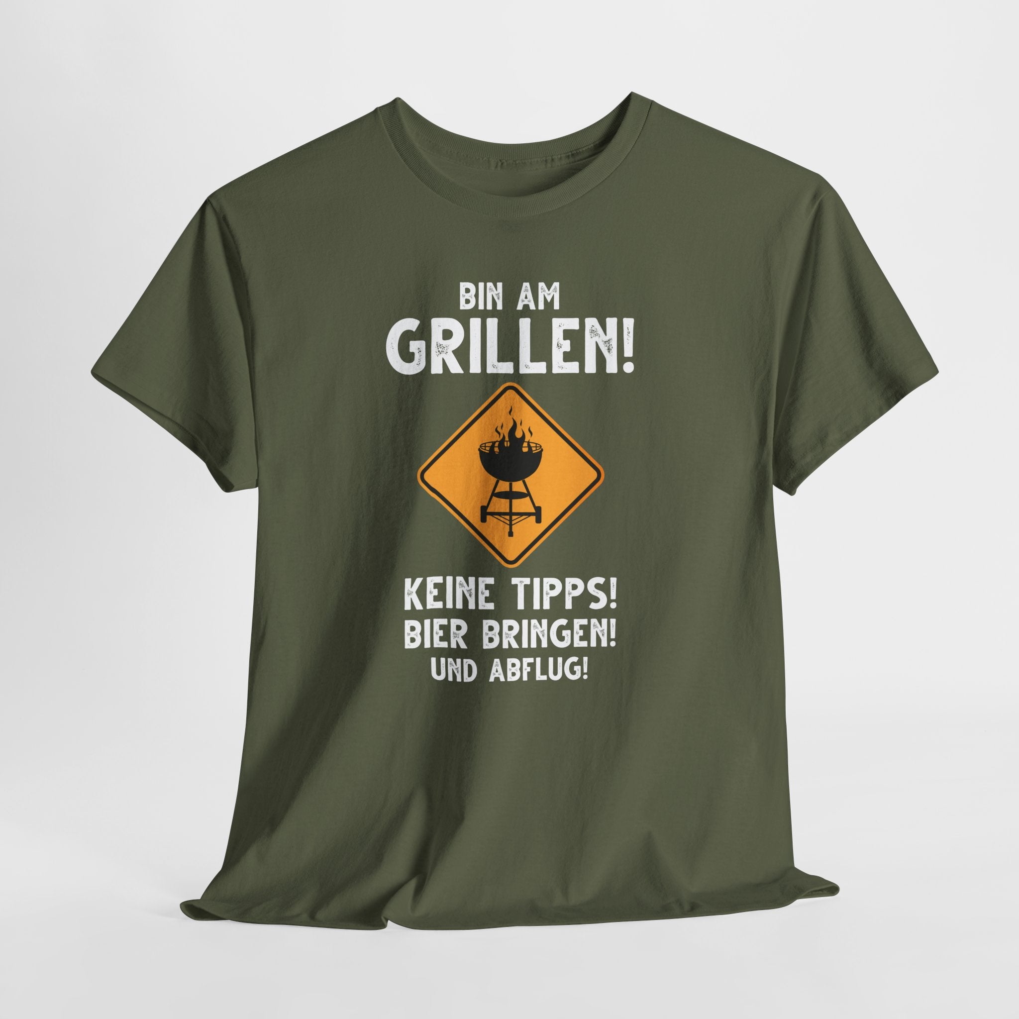 Bin am Grillen keine Tipps Bier bringen und Abflug Lustiges T-Shirt