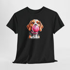 Funny Dog Shirt für Männer & Frauen – Beagle mit rosa Kaugummi