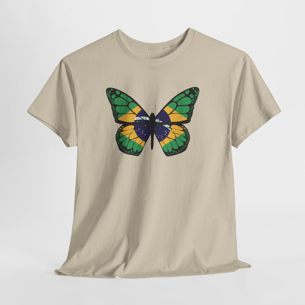 Schmetterling Brasilianische Flagge - Brasilien T-Shirt Für Männer  und Frauen