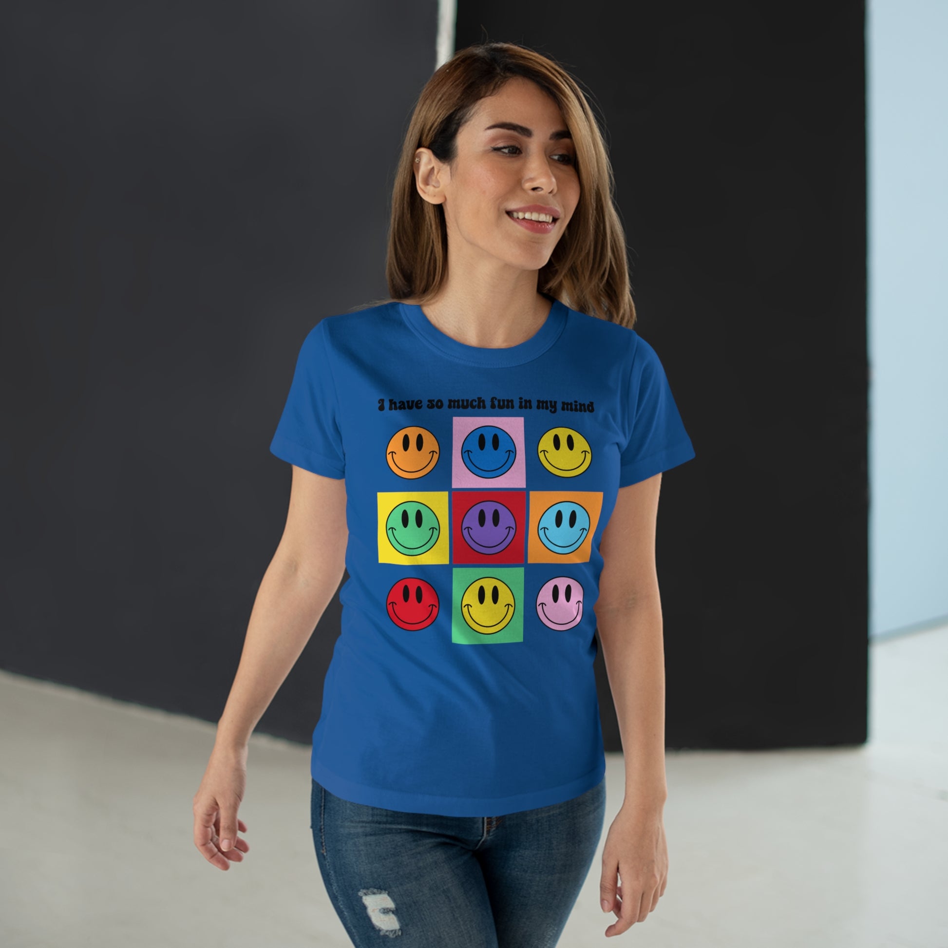Lustiges Smiley - Have so much fun in my mind - Frauen Premium T-Shirt
