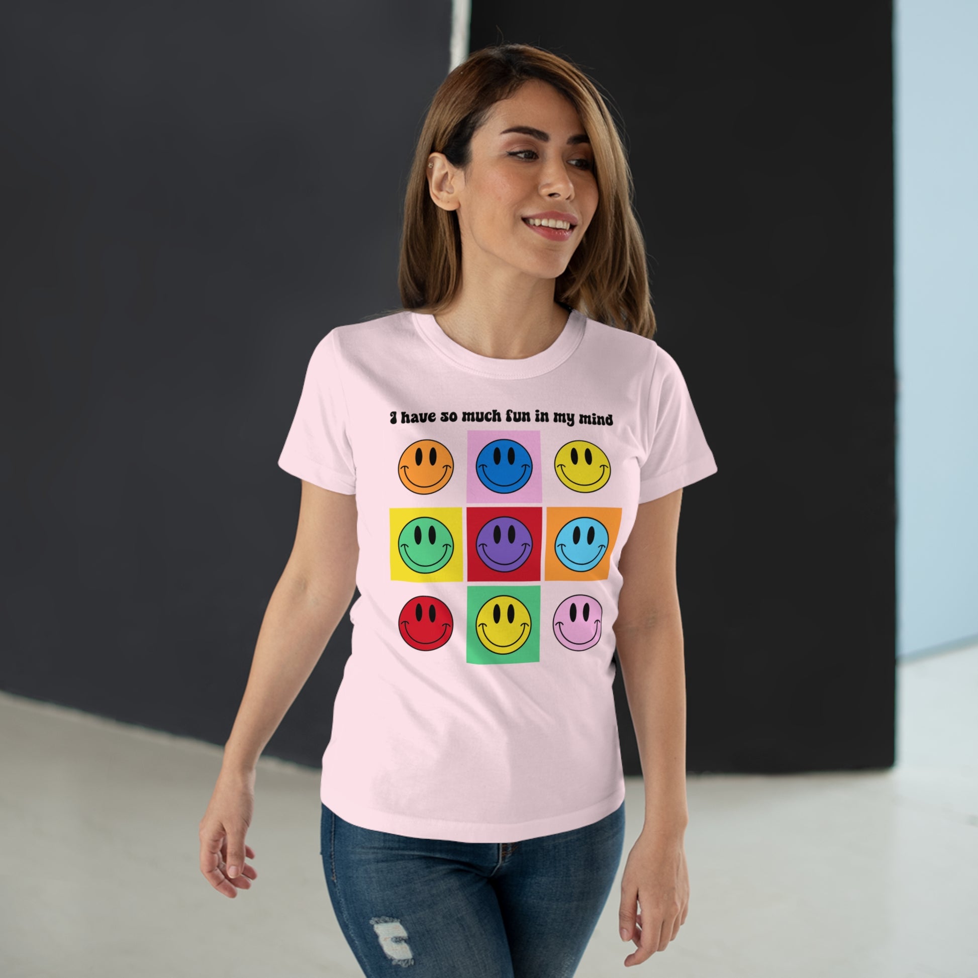 Lustiges Smiley - Have so much fun in my mind - Frauen Premium T-Shirt