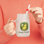 Habe Deere - Trinkglas aus satiniertem Glas frosted look