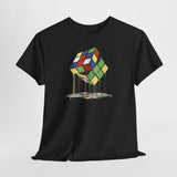 Melting Cube T-Shirt – Schmelzender Farbwürfel Zauberwürfel im Retro Art Style