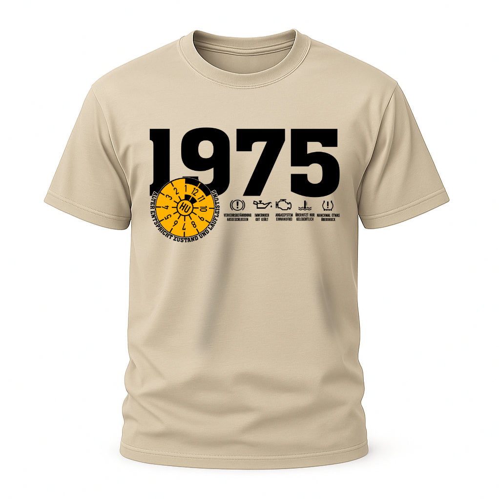 1975 TÜV Plakette – Lustiges Geburtstagsshirt für Jahrgang 1975