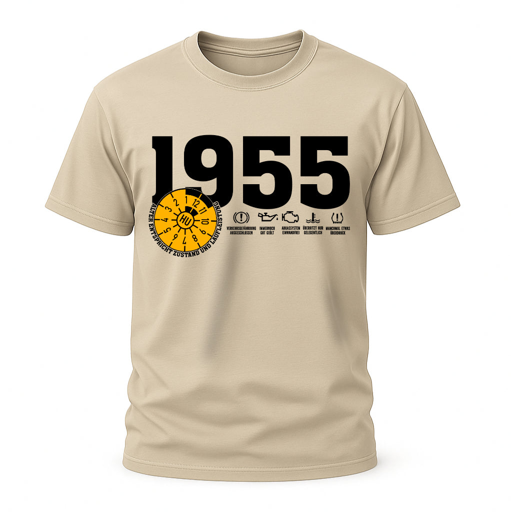 1955 TÜV Plakette – Lustiges Geburtstagsshirt für Jahrgang 1955