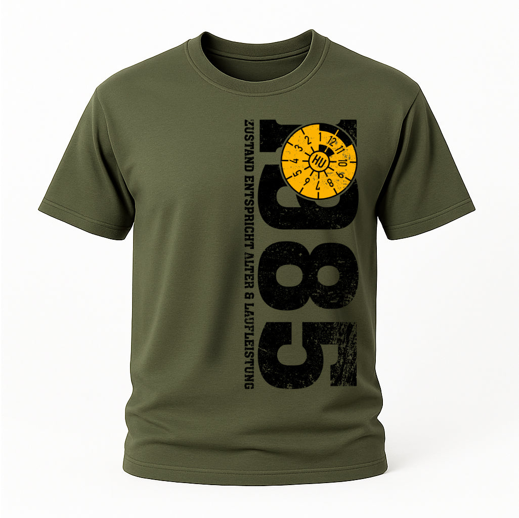 40. Geburtstag 1985 Zustand entspricht Alter und Laufleistung TÜV Lustiges Mechaniker Geschenk T-Shirt