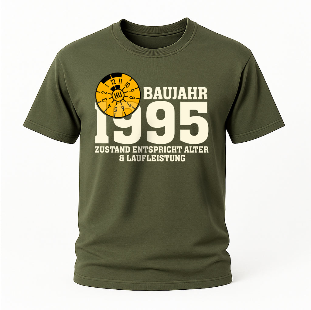 30. Geburtstag TÜV Plakette Baujahr 1995 Zustand entspricht Alter und Laufleistung Lustiges Geschenk T-Shirt