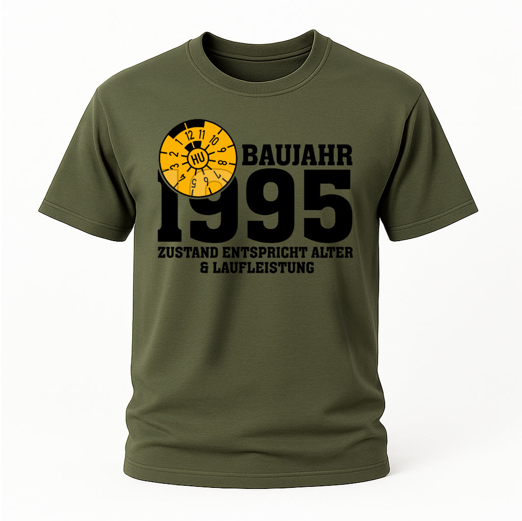 30. Geburtstag TÜV Plakette Baujahr 1995 Zustand entspricht Alter und Laufleistung Lustiges Geschenk T-Shirt
