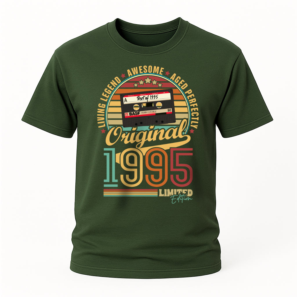 30. Geburtstag Geboren 1995 Retro Kassette Limited Edition Geschenk T-Shirt