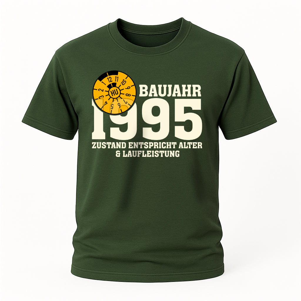 30. Geburtstag TÜV Plakette Baujahr 1995 Zustand entspricht Alter und Laufleistung Lustiges Geschenk T-Shirt