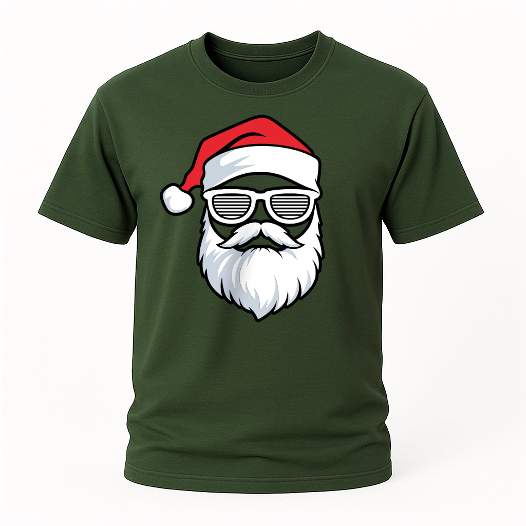 Cooler Weihnachtsmann – Stylischer Santa mit Bart & Brille T-Shirt