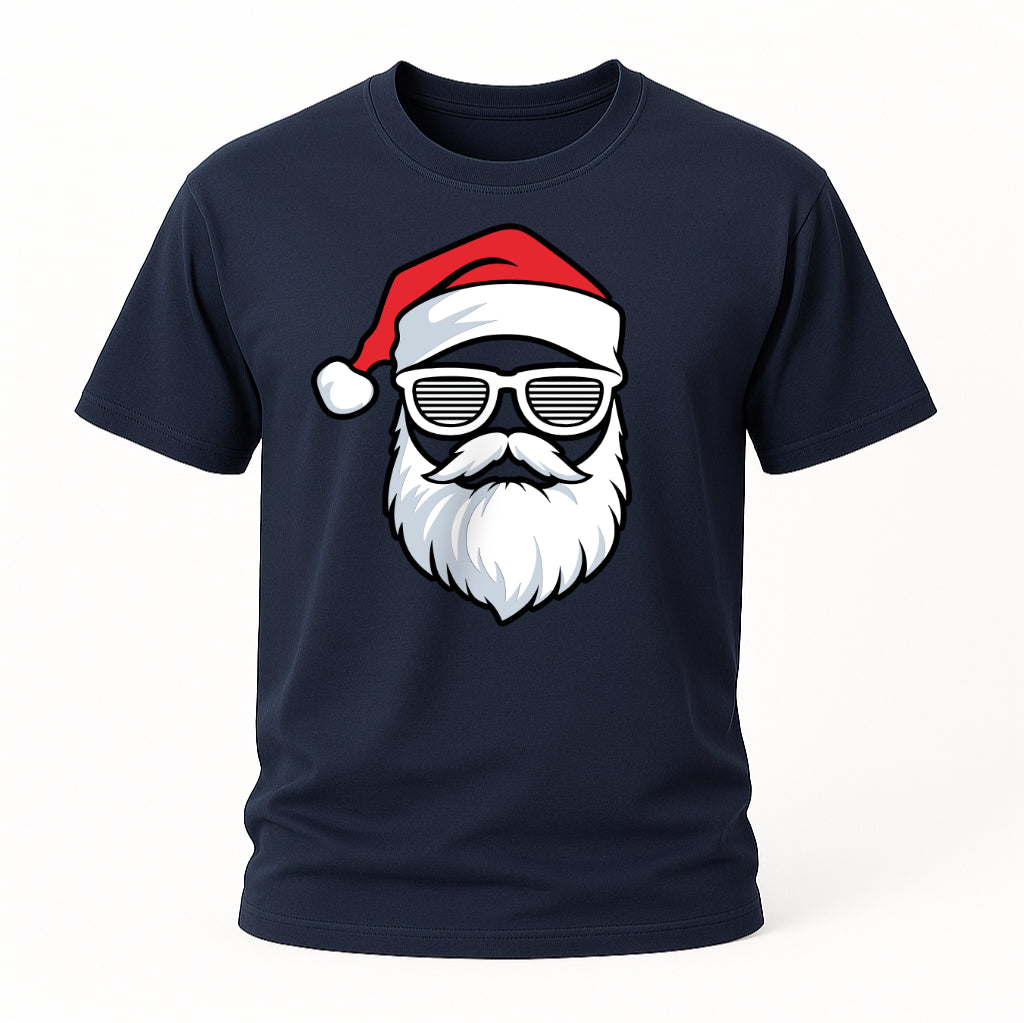 Cooler Weihnachtsmann – Stylischer Santa mit Bart & Brille T-Shirt