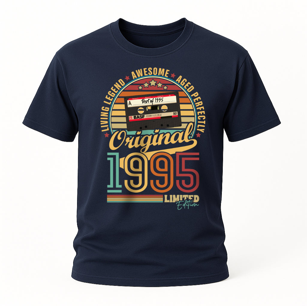 30. Geburtstag Geboren 1995 Retro Kassette Limited Edition Geschenk T-Shirt