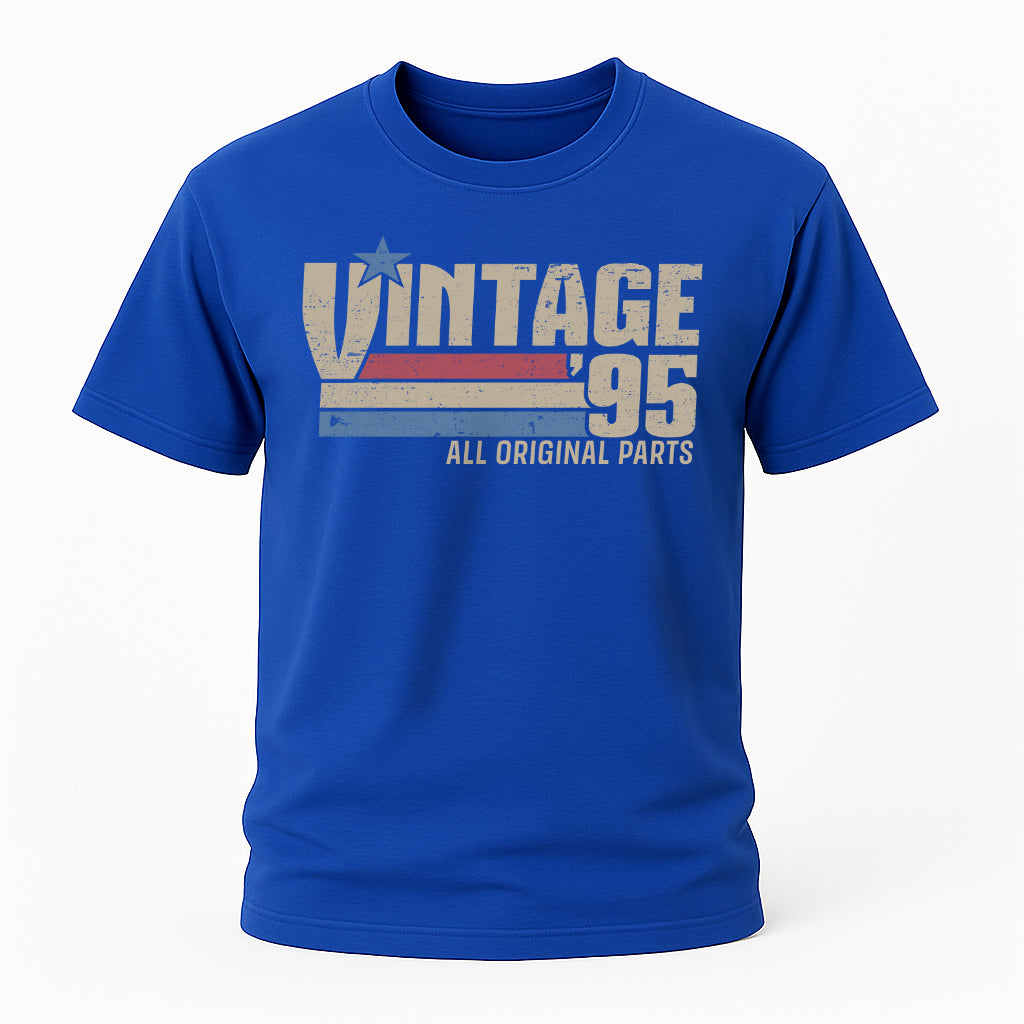 30. Geburtstag Jahrgang 1995 Vintage 95 Original Parts Retro Geschenk T-Shirt