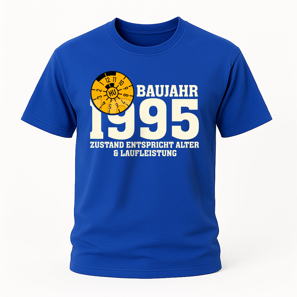 30. Geburtstag TÜV Plakette Baujahr 1995 Zustand entspricht Alter und Laufleistung Lustiges Geschenk T-Shirt