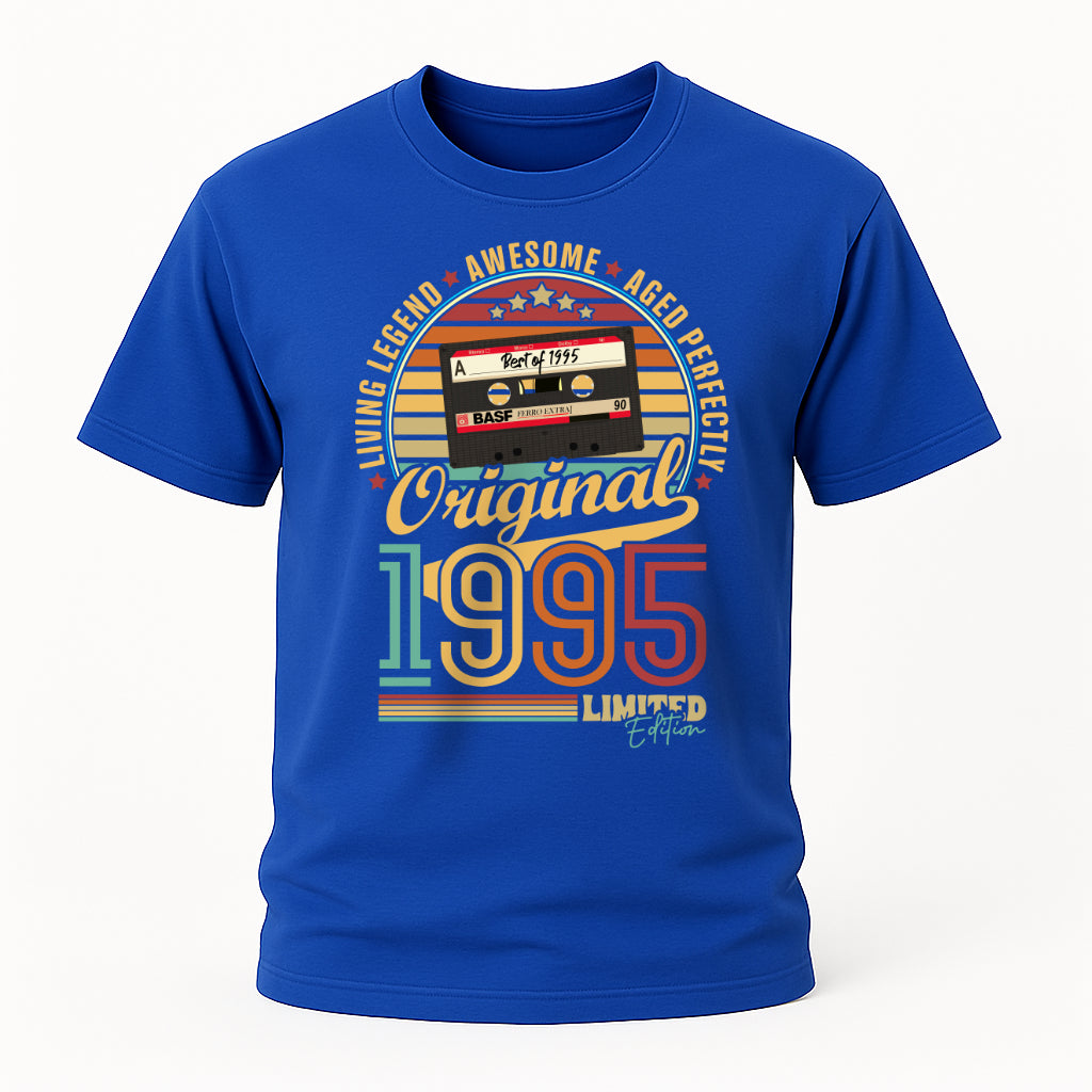 30. Geburtstag Geboren 1995 Retro Kassette Limited Edition Geschenk T-Shirt