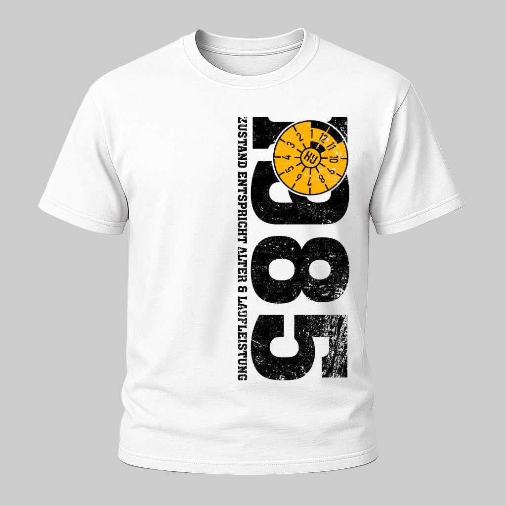 40. Geburtstag 1985 Zustand entspricht Alter und Laufleistung TÜV Lustiges Mechaniker Geschenk T-Shirt