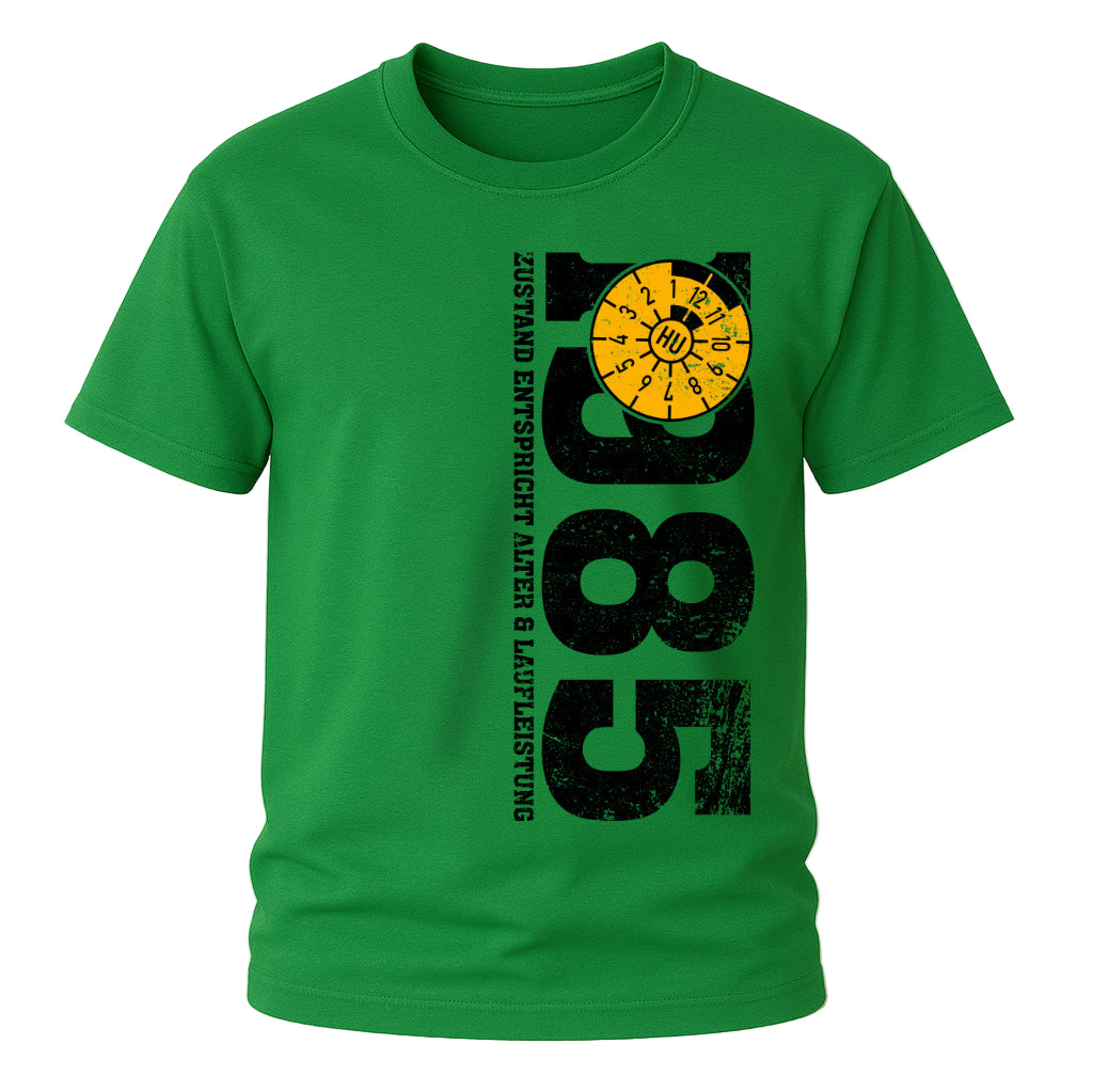 40. Geburtstag 1985 Zustand entspricht Alter und Laufleistung TÜV Lustiges Mechaniker Geschenk T-Shirt