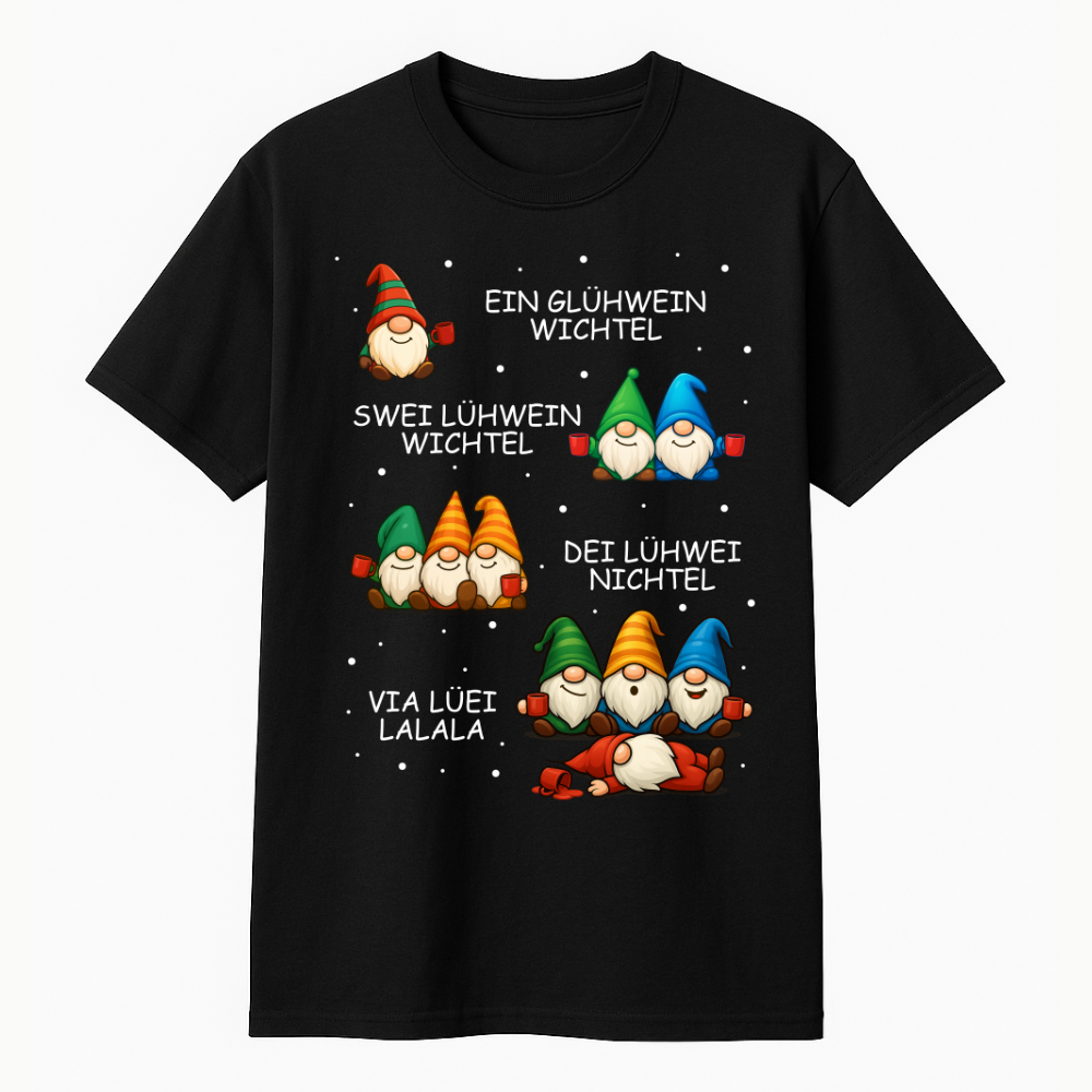 Lustige Glühwein Wichtel – Betrunkene Weihnachtsgnome Shirt