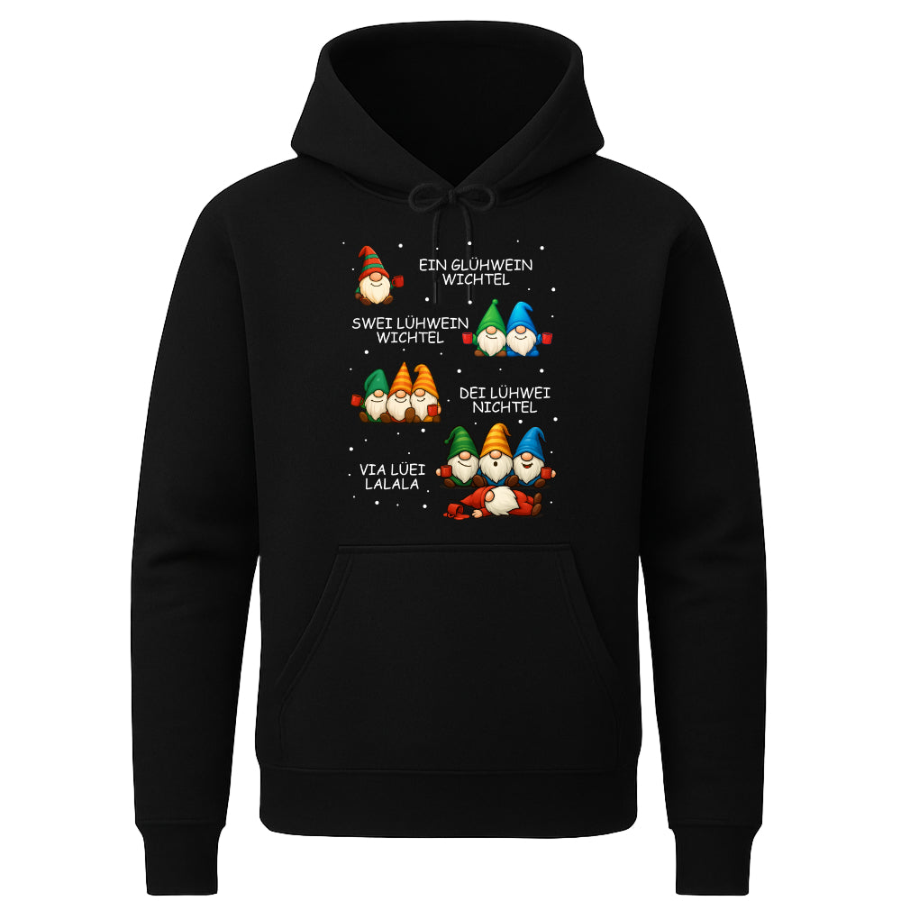 Lustige Glühwein Wichtel – Betrunkene Weihnachtsgnome Unisex Hoodie