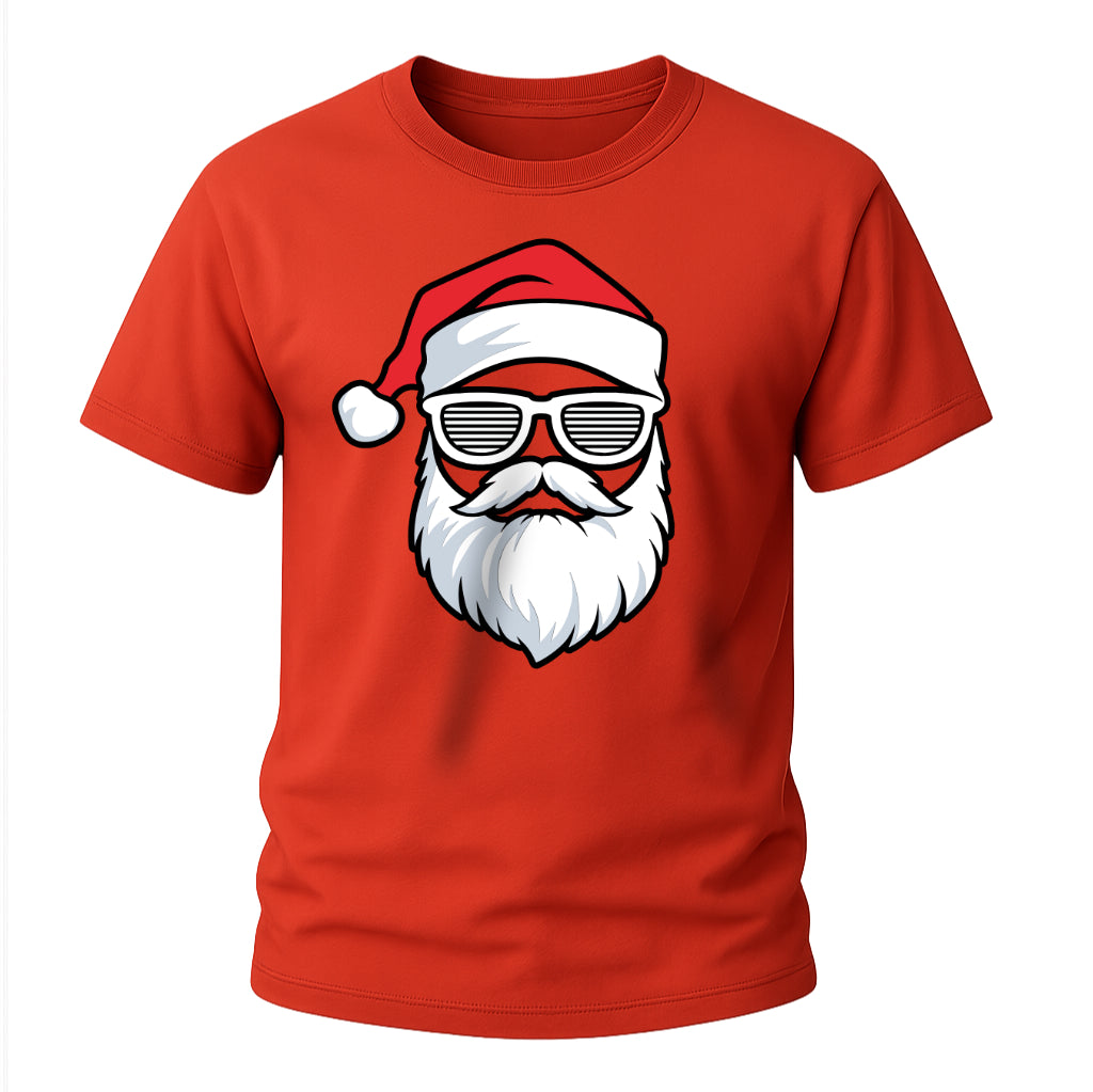 Cooler Weihnachtsmann – Stylischer Santa mit Bart & Brille T-Shirt